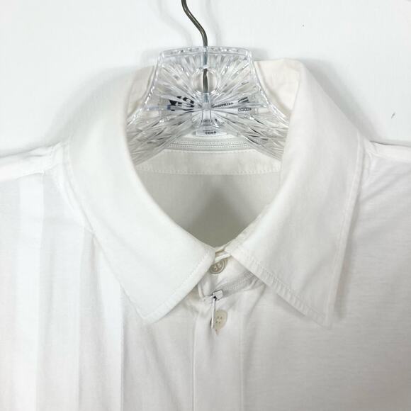 Nwot Y-3 YOHJI YAMAMOTO ADIDAS Dress Shirt M White Zip-Off-Collar&Long-Slv BtnUp - Picture 5 of 16